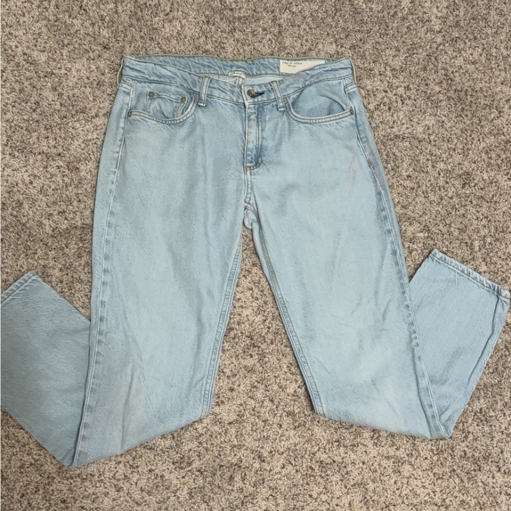Rag and Bone Dre low rise light wash boyfriend jeans